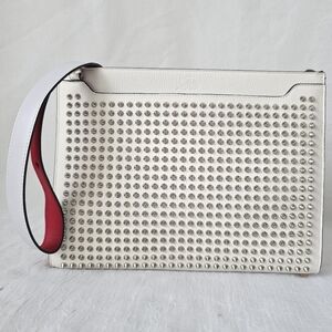 Auth Christian Louboutin Spikes Skypouch Crossbody/Messenger UNISEX Bag